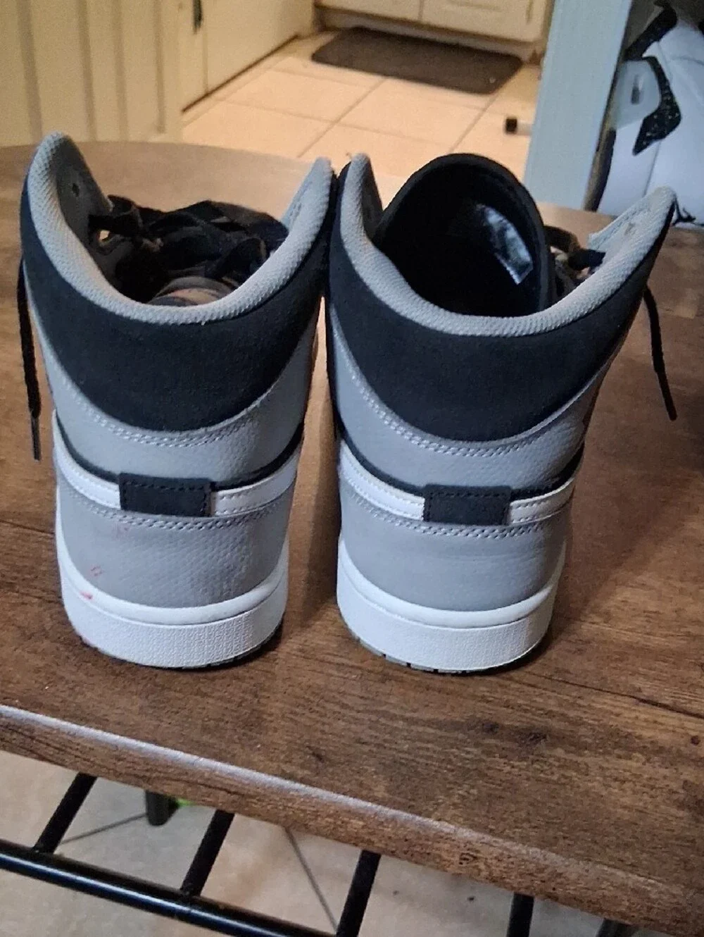 Jordan Mid-Top Sneakers in Black, Gray and White